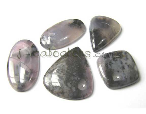 amethyst sage agate cabochons